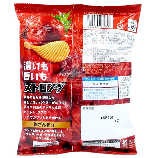 STRONG 味付け3倍 濃厚×刺激 強烈な酸味の梅味ポテトチップス