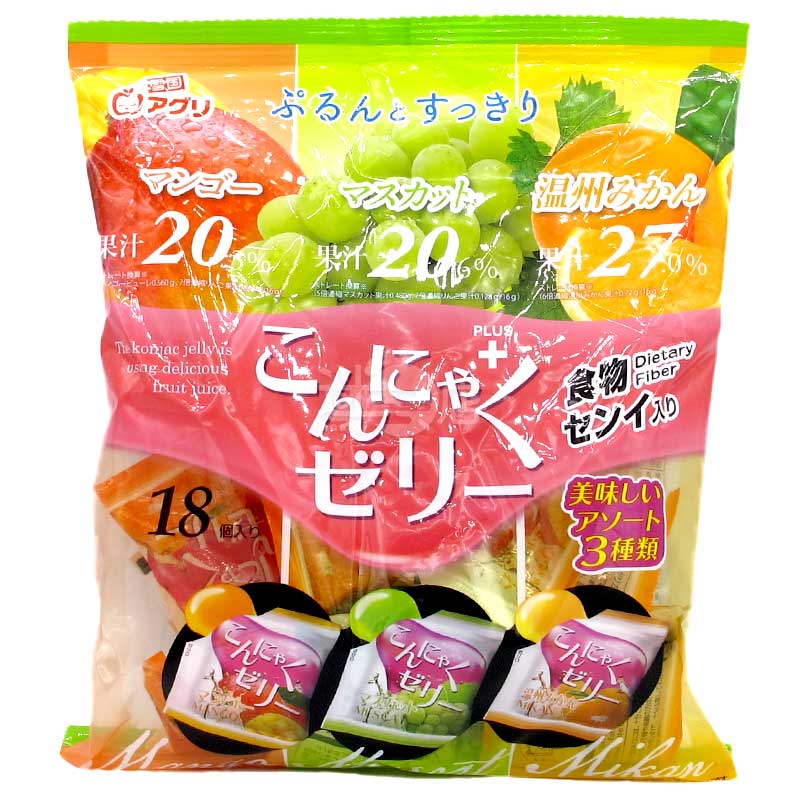 雜錦果汁蒟蒻啫喱 芒果&麝香葡萄&溫州蜜柑味