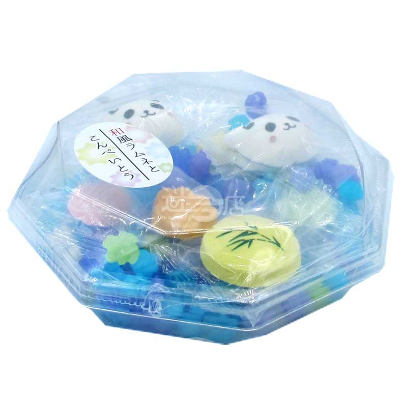 Kyoto-style ramune candies & cute panda-shaped konpeito (Japanese flatbread)