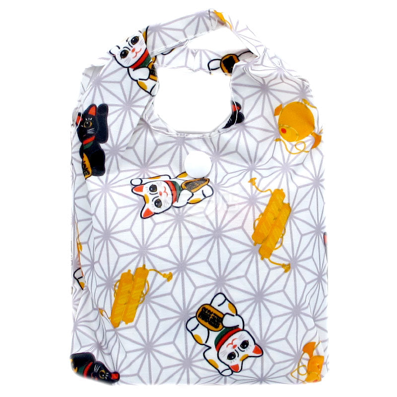 日本傳統風格便攜購物袋/環保袋 招財貓