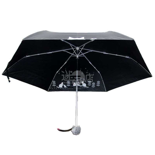 2026春夏系列 MKN 黑色塗層晴雨兩用防UV輕便縮骨遮/摺疊傘/折疊雨傘 黑色