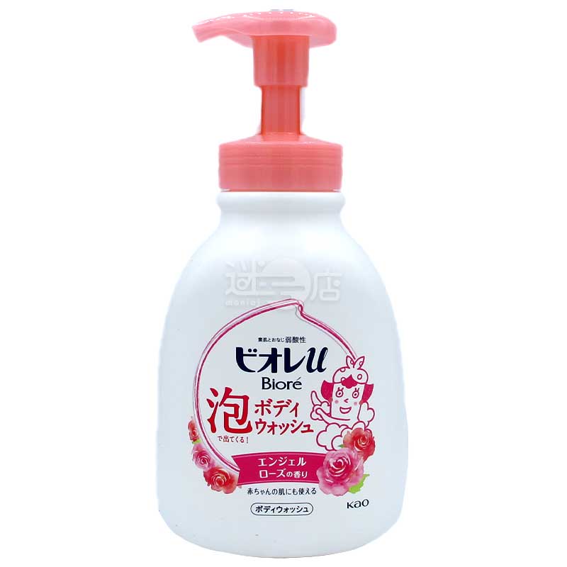 花王碧柔Biore U 溫和親膚泡泡沐浴露 天使玫瑰芳香