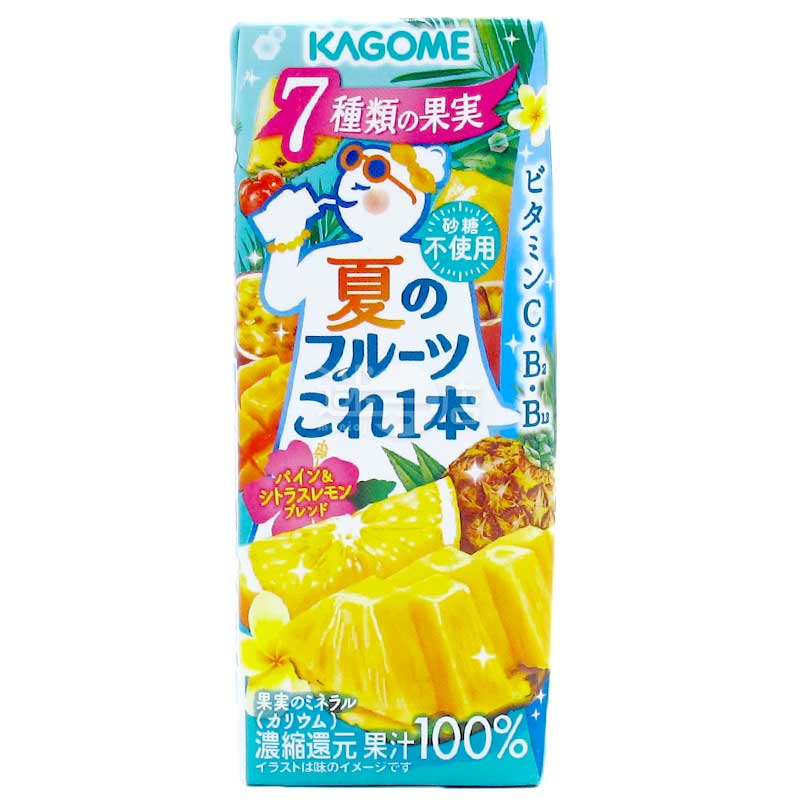KAGOME果汁 夏之水果 菠蘿柑橘檸檬混合
