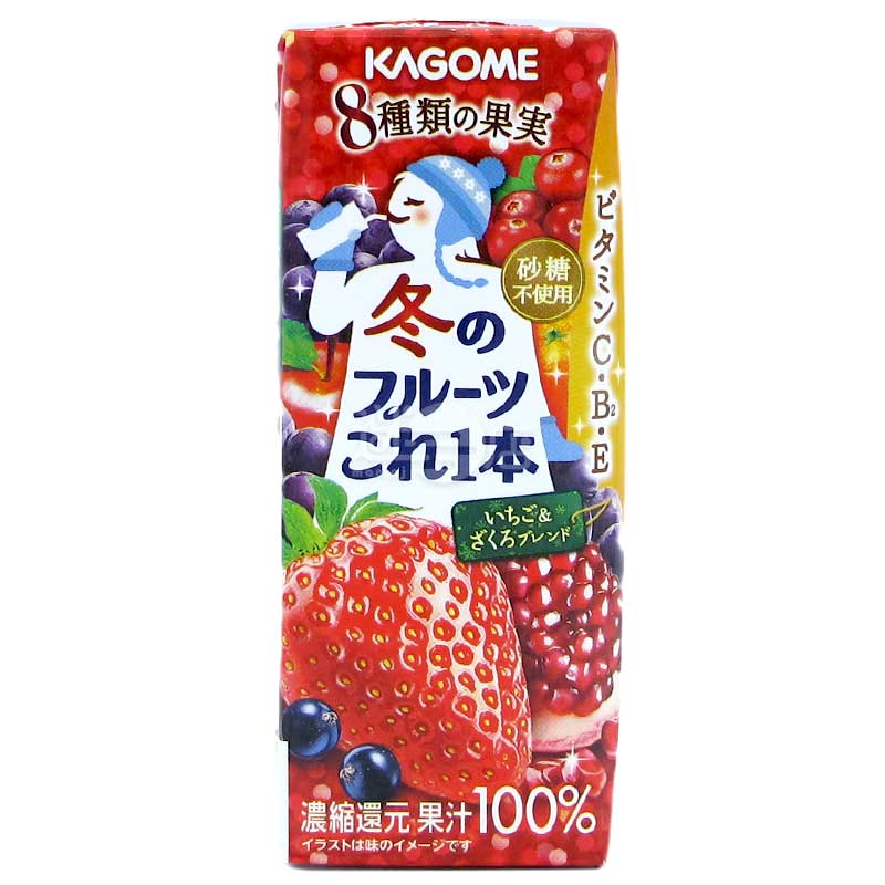 KAGOME果汁 冬之水果 草莓&石榴混合