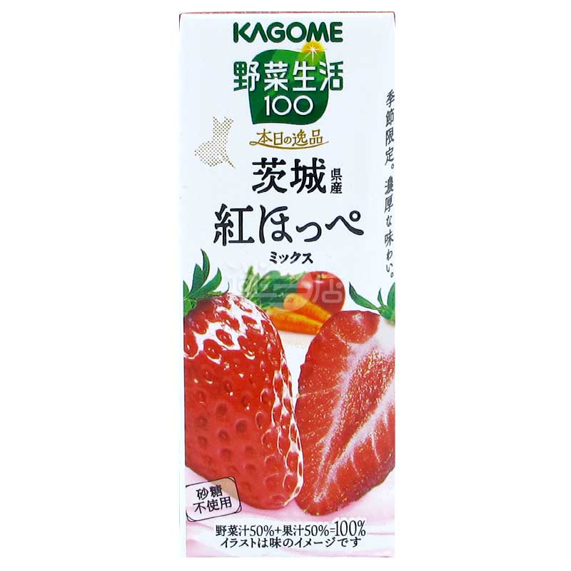 KAGOME蔬菜汁&果汁 本日之逸品 茨城紅頰草莓Mix