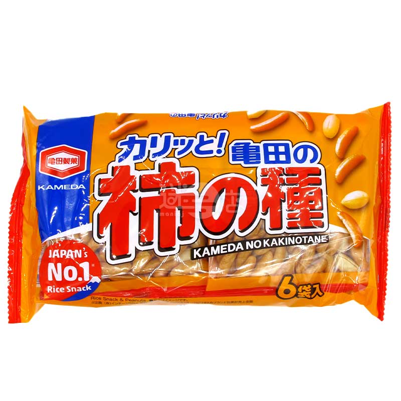 亀田の柿の種 ピーナッツ入りクリスピーせんべい（6袋入り） – 迷日店