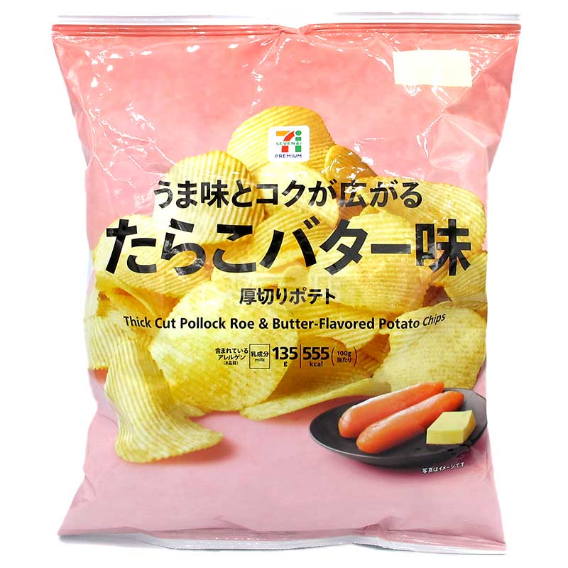 便利店限定 鱈魚子牛油味厚切波浪薯片