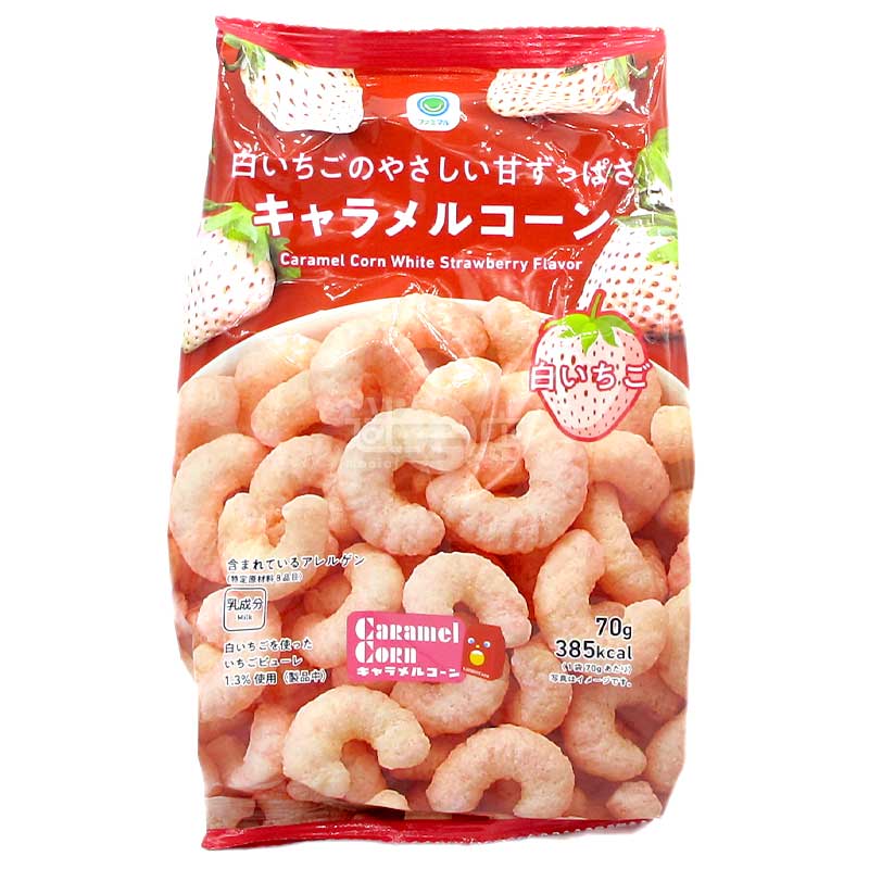 便利店限定 Caramel Corn 白草莓味焦糖粟米條