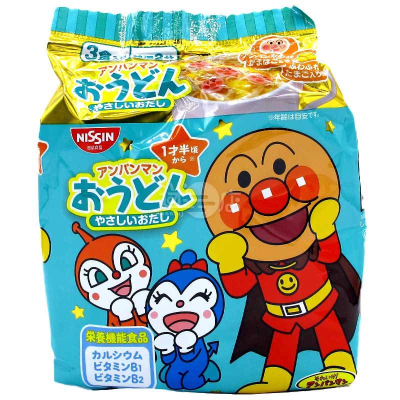 Anpanman麵包超人兒童烏冬 溫和高湯味 3份裝