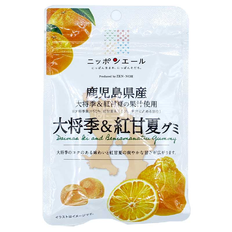 全國農協食品 鹿兒島縣產大將季&紅甘夏柑橘軟糖