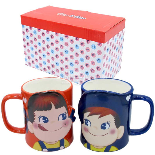 不二家Peko牛奶妹&Poko牛奶仔 MUG 陶瓷馬克杯 一對