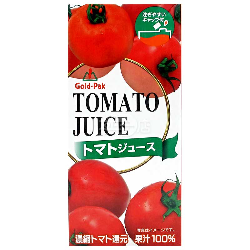 Gold-Pak 100%濃縮還原番茄汁1L紙包裝