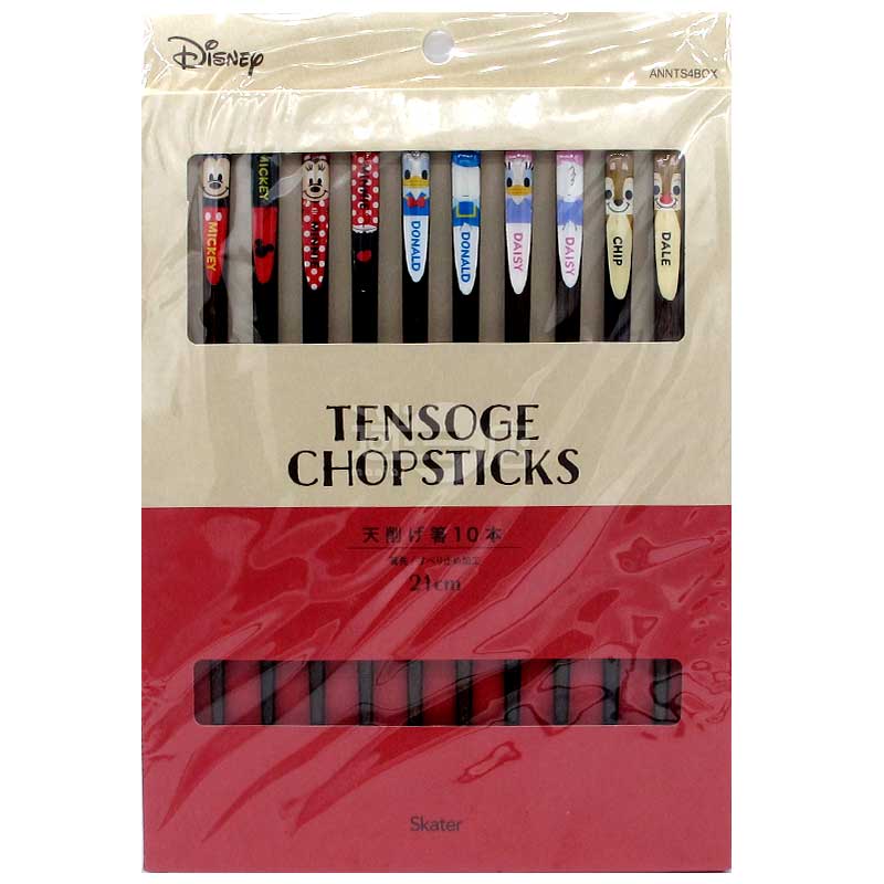 Tensoge Chopsticks 精美圖案天削筷防滑木筷子套裝 D款