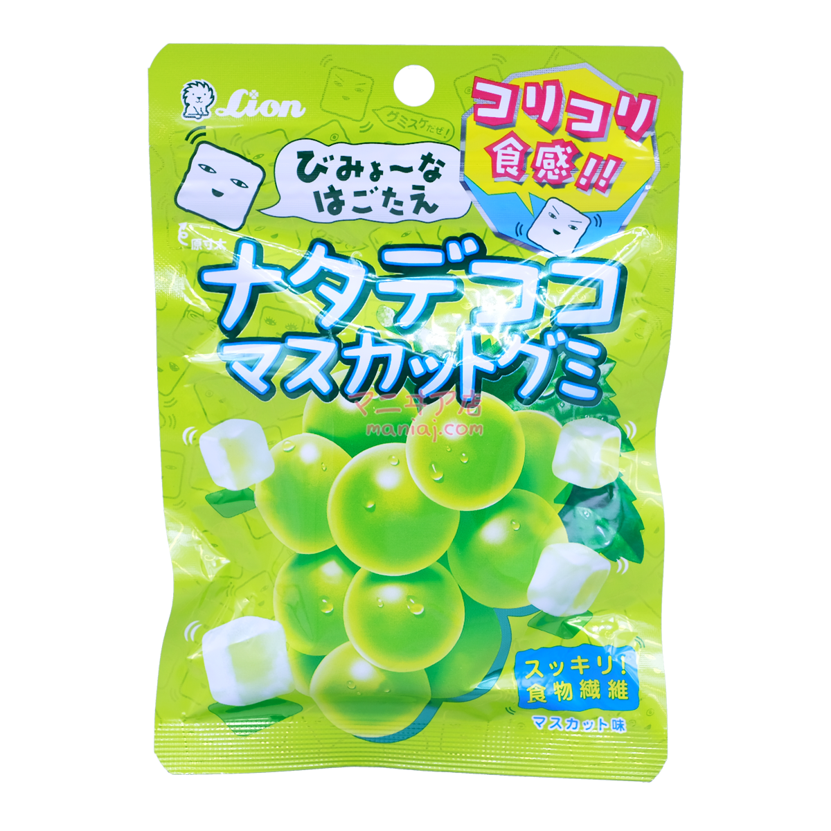 ココナッツ&レーズン味のグミ