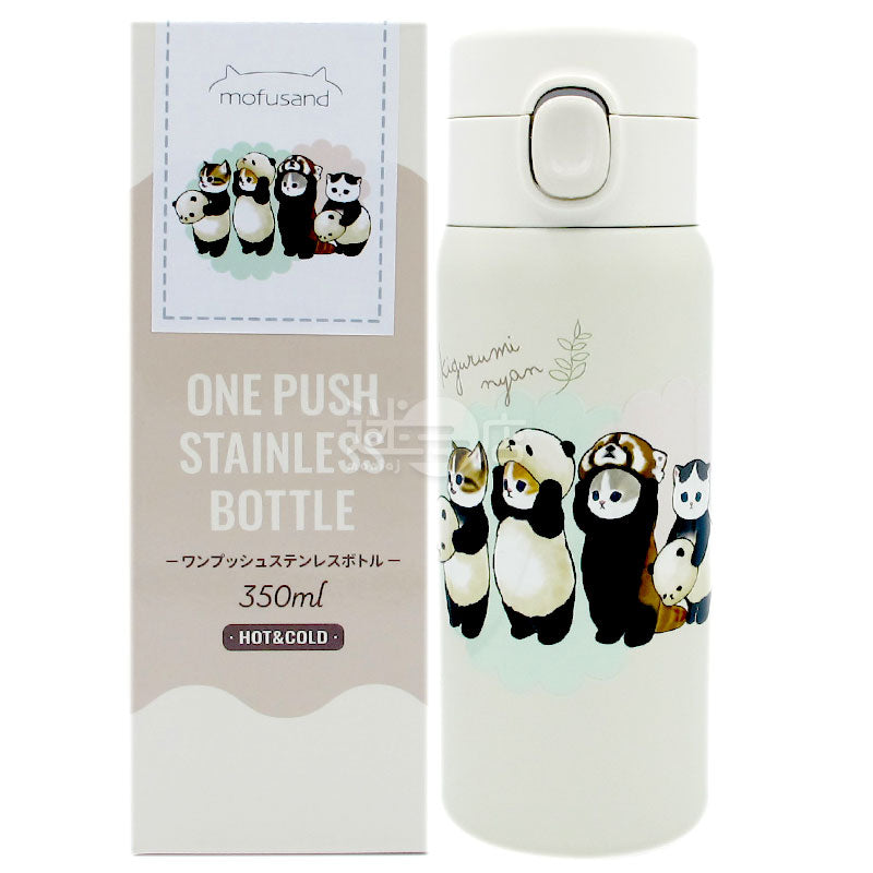 mofusand Panda One Push Stainless Steel Thermal and Cold Bottle