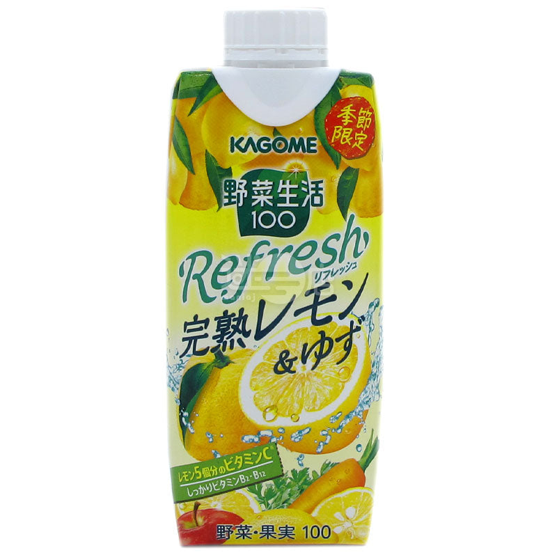 KAGOME Vegetable Juice & Juice Refresh Ripe Lemon and Grapefruit