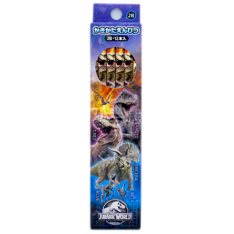 Jurassic World 侏羅紀世界 日本製2B六角鉛筆 12支裝