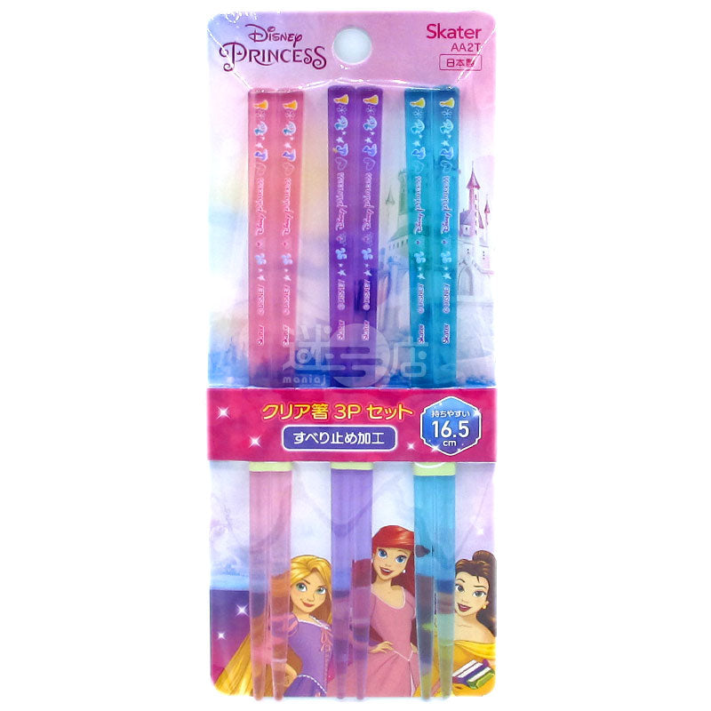 Disney Princess Disney Princess Transparent Square Non-Slip Chopsticks 3 Pairs