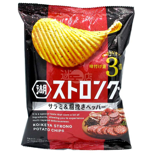 STRONG 莎樂美腸&粗磨黑胡椒味厚切波浪薯片