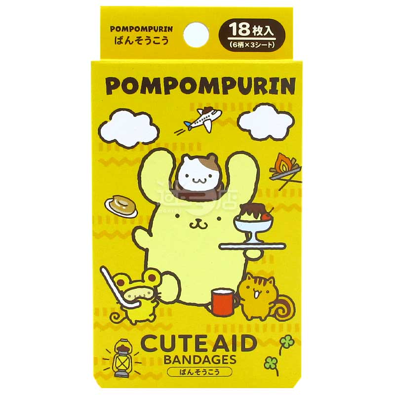 CUTE AID 布甸狗 日本製急救膠布6款 18片裝