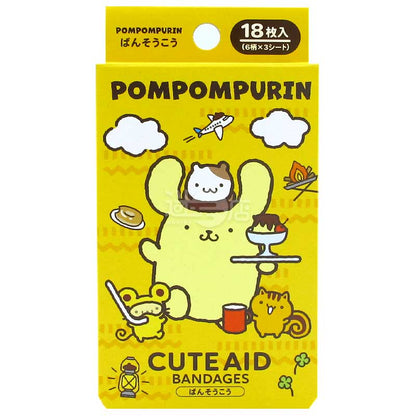 CUTE AID 布甸狗 日本製急救膠布6款 18片裝