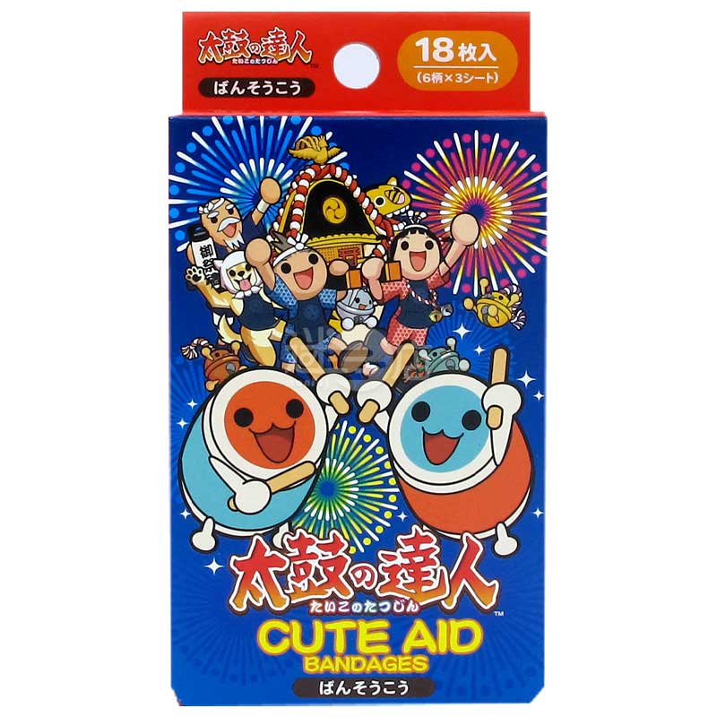CUTE AID 太鼓之達人 日本製急救膠布6款 18片裝