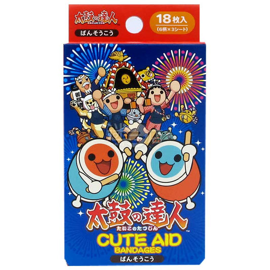 CUTE AID 太鼓之達人 日本製急救膠布6款 18片裝