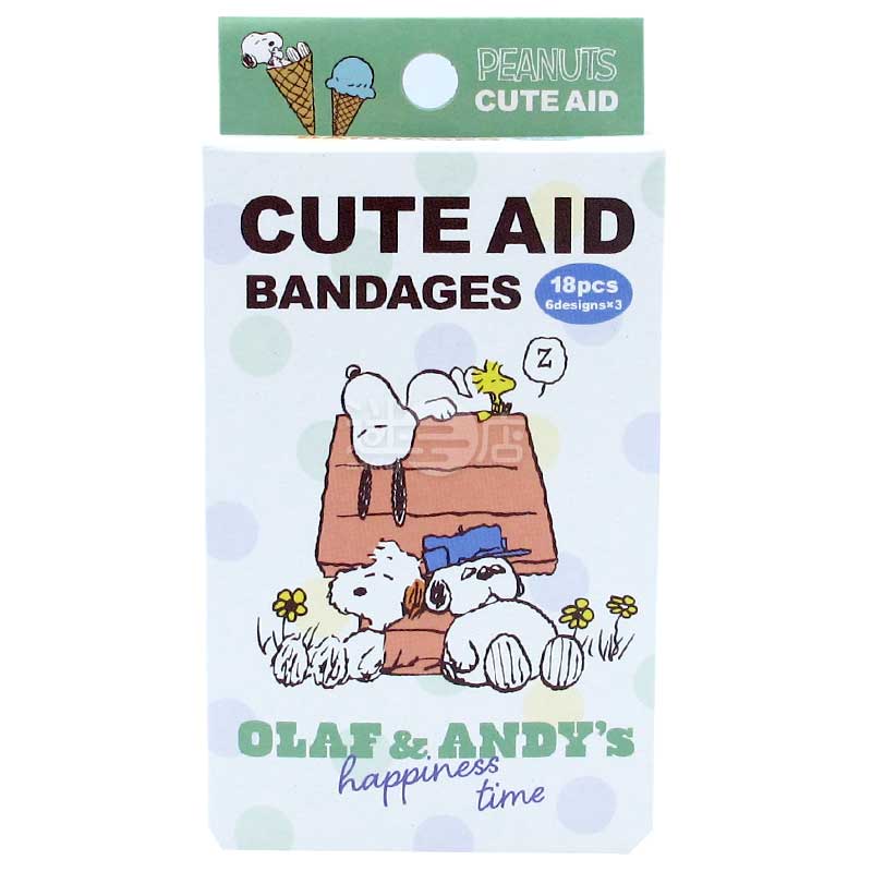 CUTE AID PEANUTS 日本製急救膠布6款 18片裝