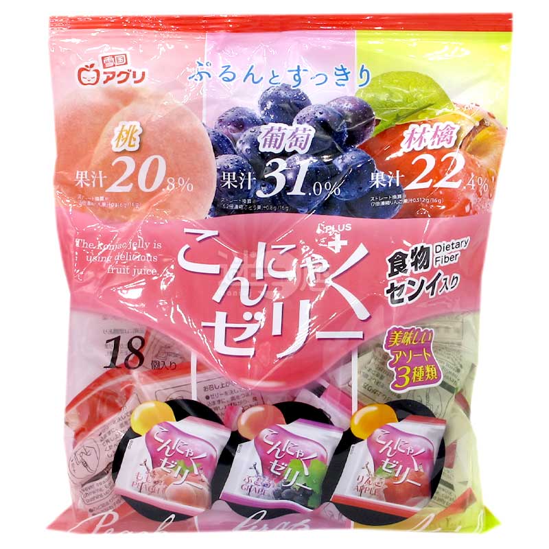 雜錦果汁蒟蒻啫喱 桃&葡萄&蘋果味