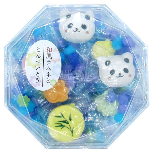 京都和風波子汽水糖&金平糖 可愛熊貓款
