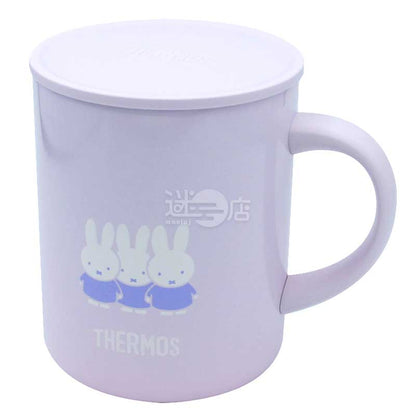 THERMOS膳魔師 不銹鋼連蓋真空保溫保冷杯 薰衣草色miffy
