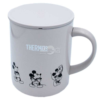 THERMOS膳魔師 不銹鋼連蓋真空保溫保冷杯 米白色Mickey
