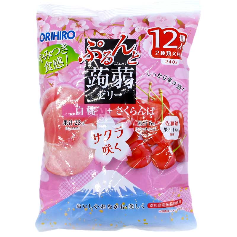 濃濃果汁感蒟蒻啫喱 白桃+櫻桃味