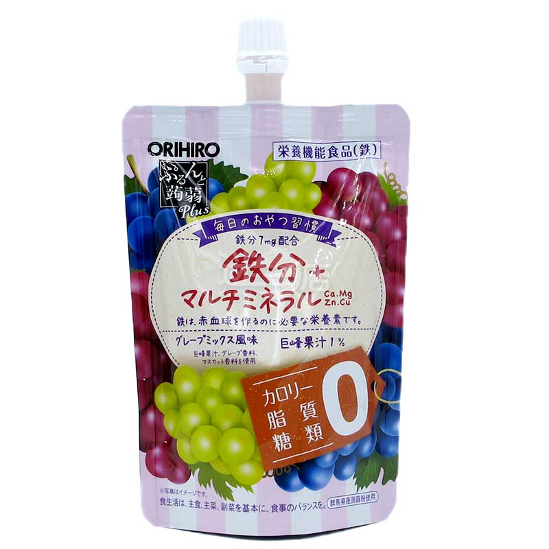 鉄分＆ミネラル配合、カロリーゼロ、脂肪ゼロ、砂糖ゼロ、こんにゃく