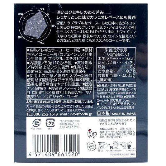 猫珈 可愛黑貓 醇厚Blend脫咖啡因濾掛式咖啡包