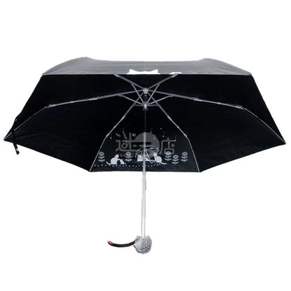 2026春夏系列 MKN 黑色塗層晴雨兩用防UV輕便縮骨遮/摺疊傘/折疊雨傘 黑色