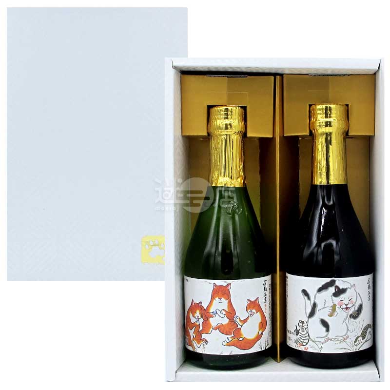 京都金鵄正宗 古都貓貓日本酒2支禮盒裝 金箔純米酒&日本酒