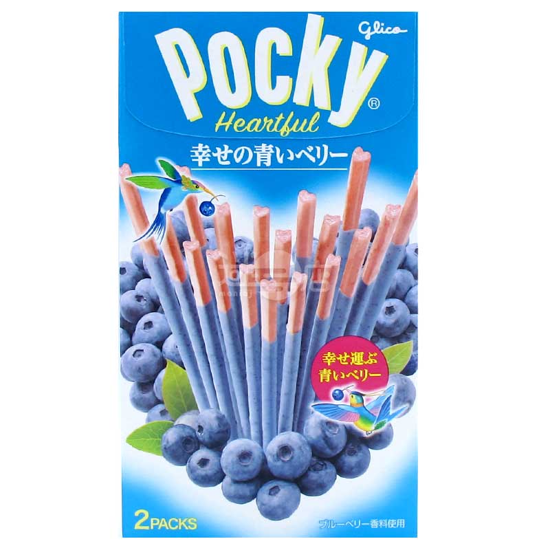 Pocky 幸福的藍莓 藍莓朱古力粉紅心形餅乾條