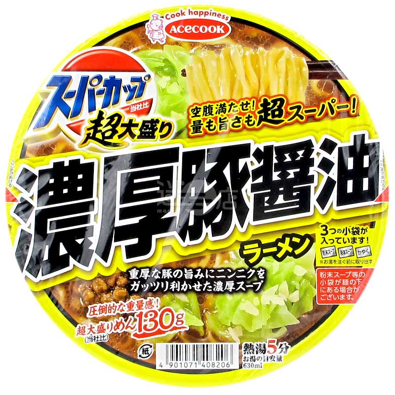 Super Cup 超大盛濃厚豚醬油蒜香拉麵