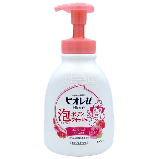 花王碧柔Biore U 溫和親膚泡泡沐浴露 天使玫瑰芳香