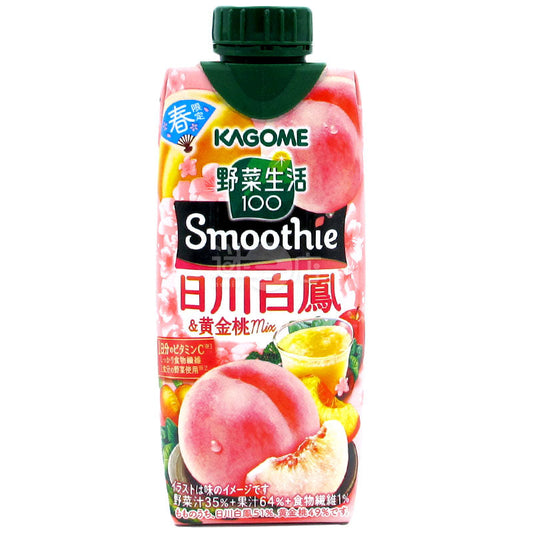 KAGOME蔬菜汁&果汁Smoothie 日川白鳳和黄金桃混合
