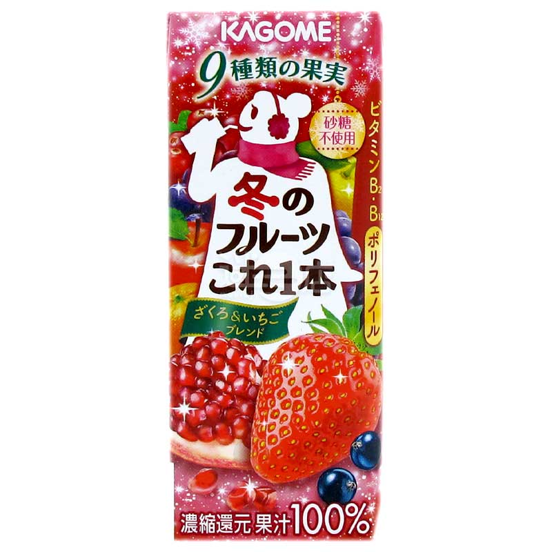 KAGOME果汁 冬之水果 石榴&草莓混合