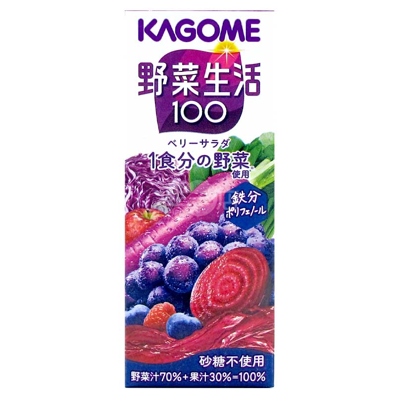 KAGOME蔬菜汁&果汁 野菜生活100莓果沙律
