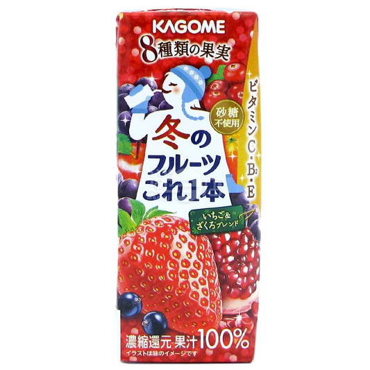KAGOME果汁 冬之水果 草莓&石榴混合