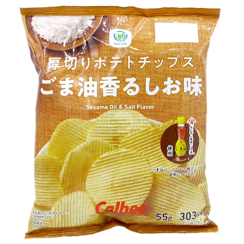 便利店限定 角屋純芝麻油香鹽味厚切波浪薯片