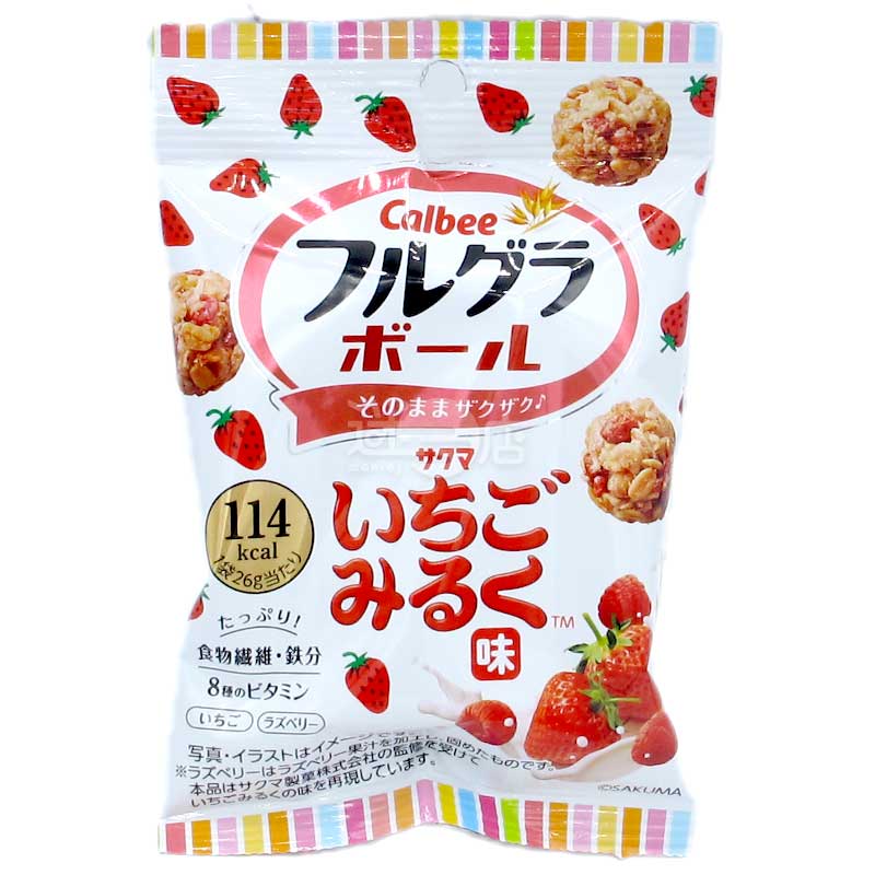 一口水果穀物脆脆 草莓牛奶味