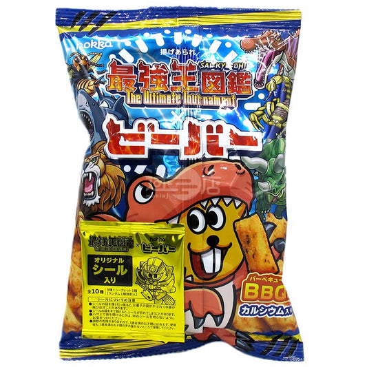 最強王圖鑑x河狸 BBQ燒烤味米果 附原創貼紙1張