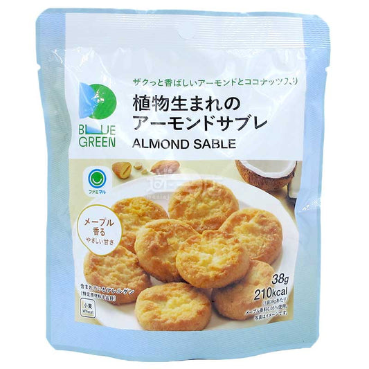 便利店限定 BLUE GREEN 植物性香脆杏仁椰子酥餅