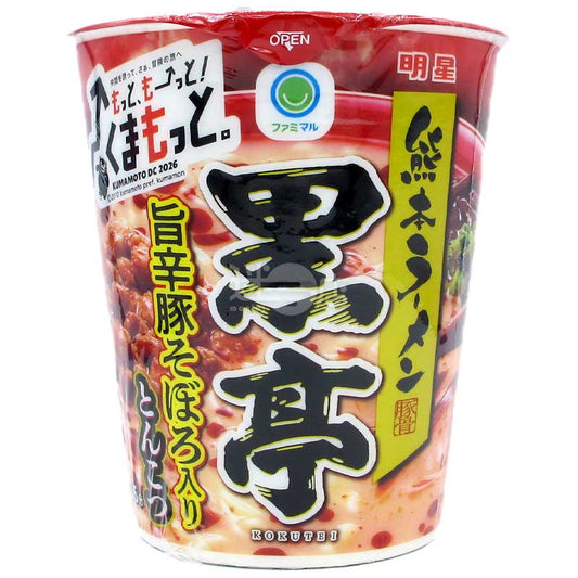 便利店限定 熊本拉麵黑亭 焦香蒜油辣豚骨湯杯麵