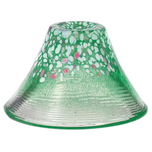 Sakura Fuji Japanese handmade glass lucky wine cup (Yamazakura)